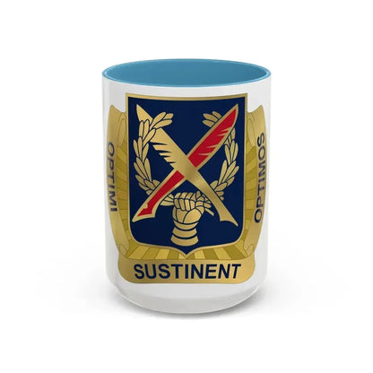 502 Personnel Services Battalion (U.S. Army) Accent Coffee Mug 15oz Light Blue - Go Mug Yourself