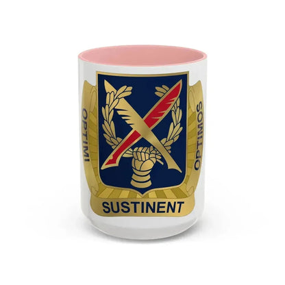 502 Personnel Services Battalion (U.S. Army) Accent Coffee Mug 15oz Pink - Go Mug Yourself