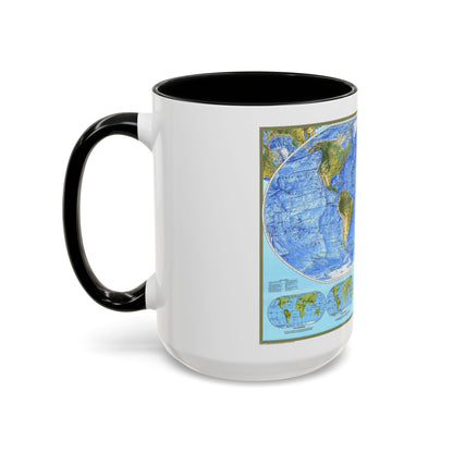 World Map - Physical (1994) (Map) Accent Coffee Mug