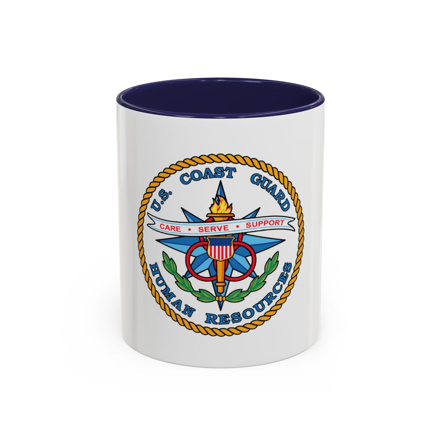 USCG Human Resources (U.S. Coast Guard) Accent Coffee Mug