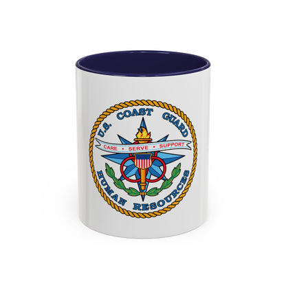 USCG Human Resources (U.S. Coast Guard) Accent Coffee Mug