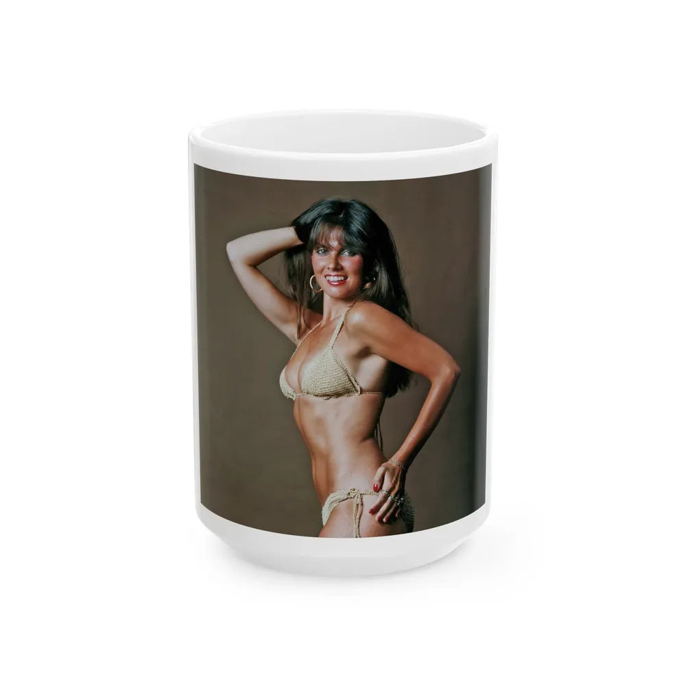 Caroline Munro #259 (Vintage Female Icon) White Coffee Mug-15oz-Go Mug Yourself