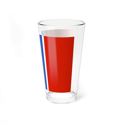 Flag of Rudnyansky rayon Volgograd oblast (Russia) Pint Glass 16oz