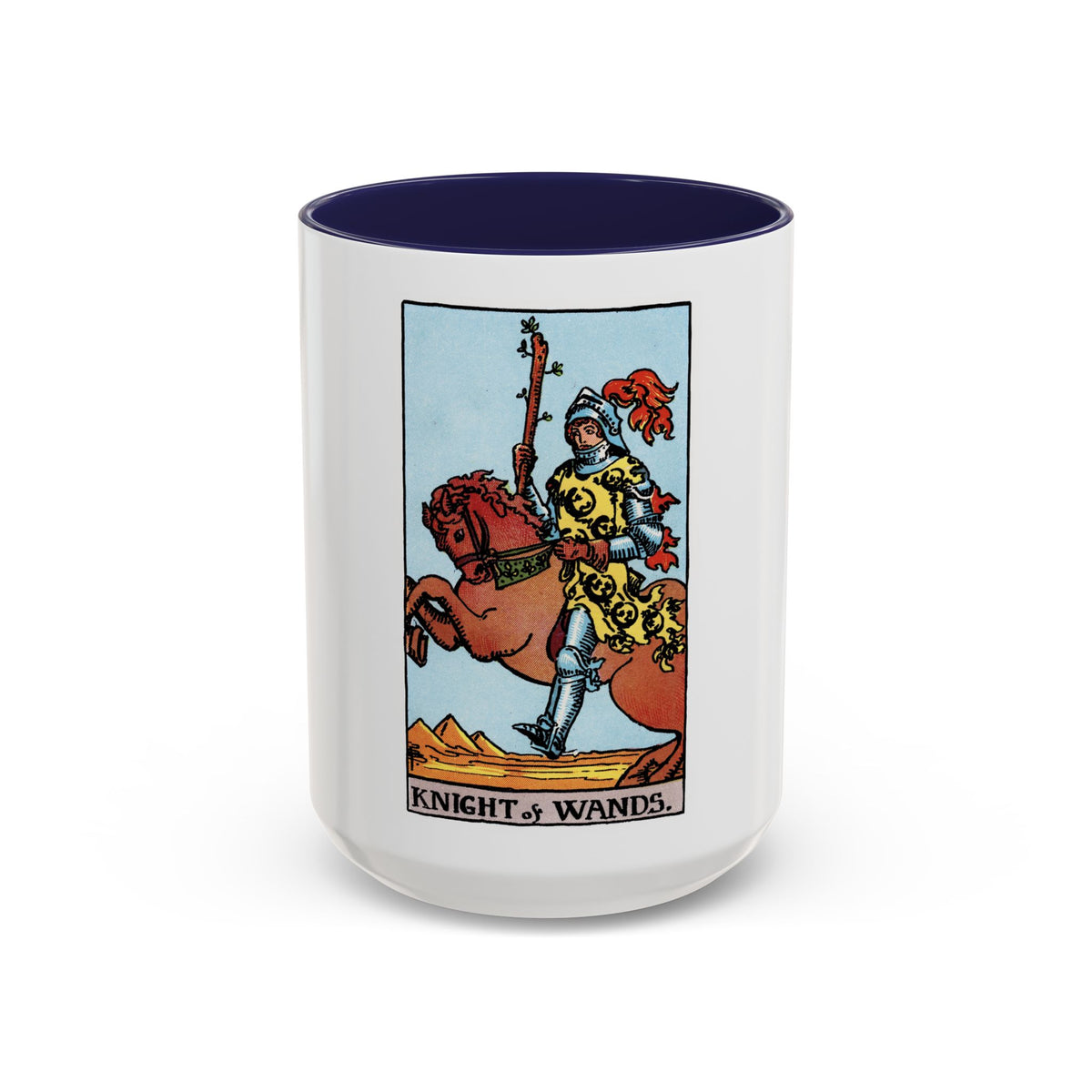 The Knight of Wands (Tarot Card) Accent Coffee Mug