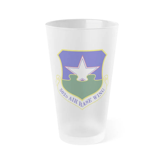 502d Air Base Wing (U.S. Air Force) Frosted Pint Glass 16oz-Go Mug Yourself