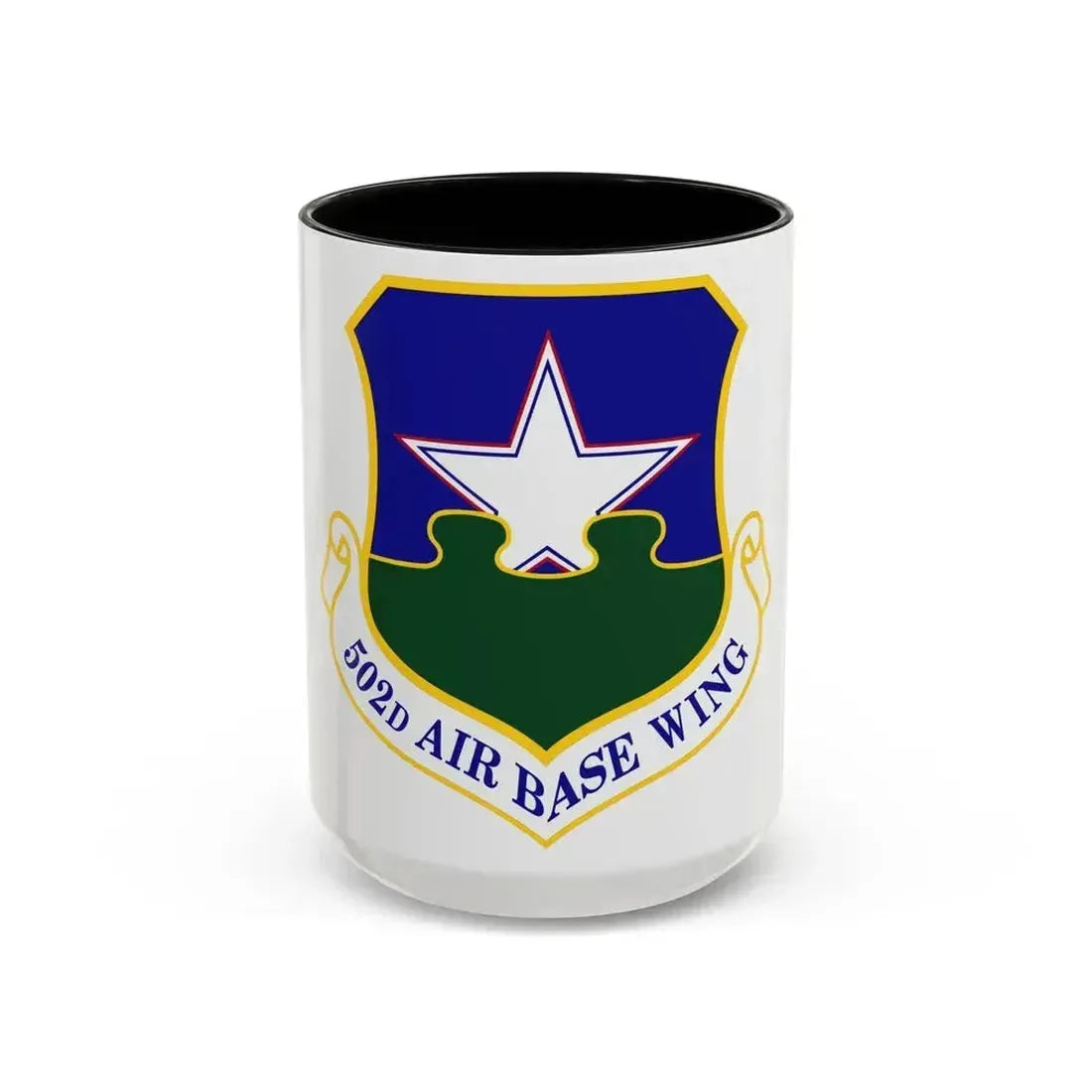 502d Air Base Wing (U.S. Air Force) Accent Coffee Mug 15oz Black - Go Mug Yourself