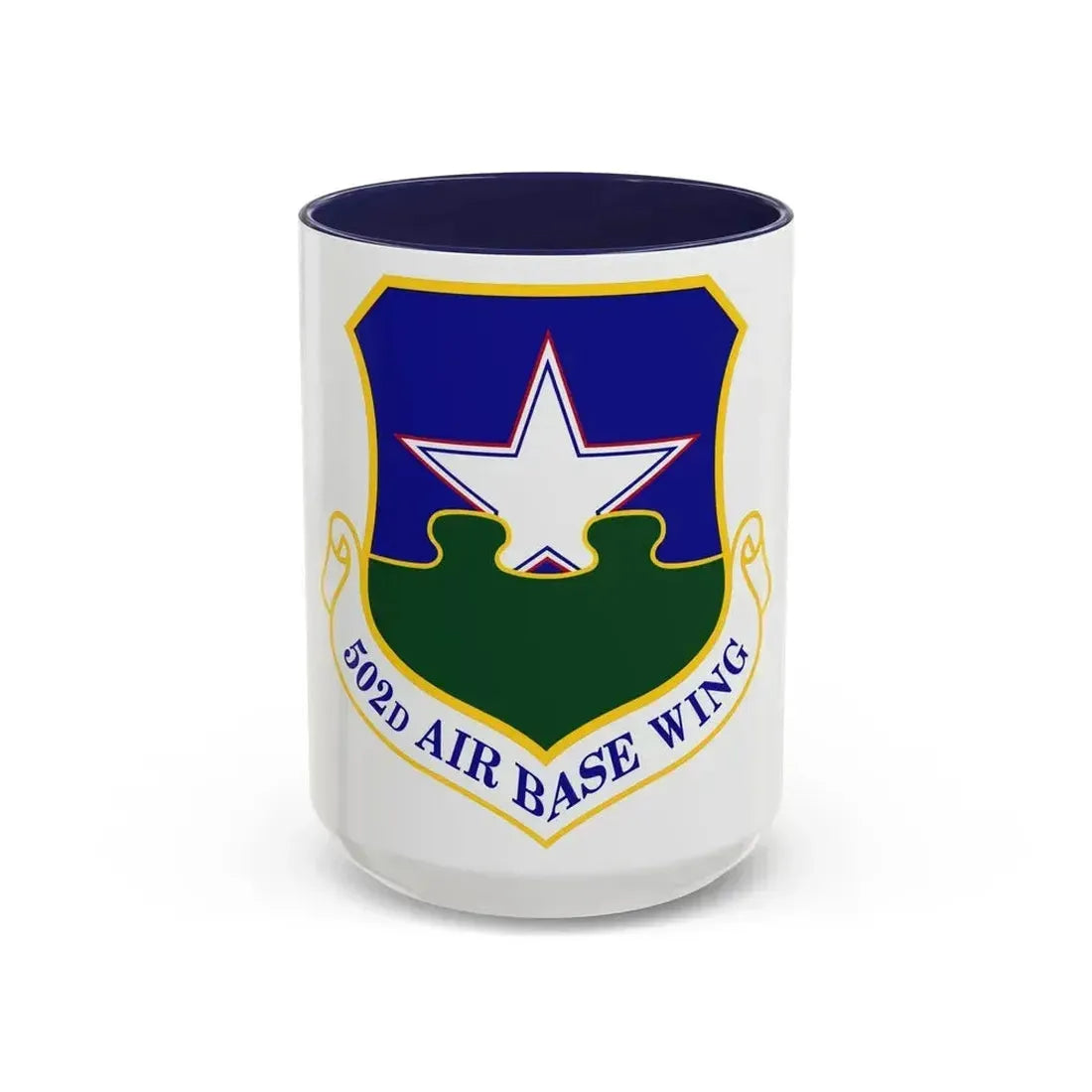 502d Air Base Wing (U.S. Air Force) Accent Coffee Mug 15oz Navy - Go Mug Yourself