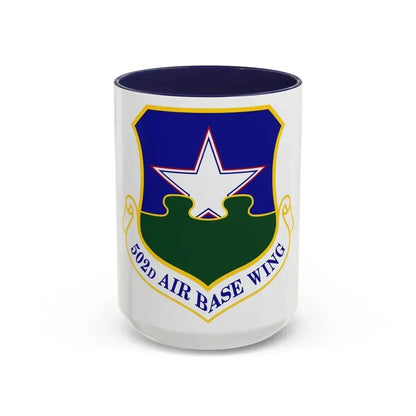 502d Air Base Wing (U.S. Air Force) Accent Coffee Mug 15oz Navy - Go Mug Yourself