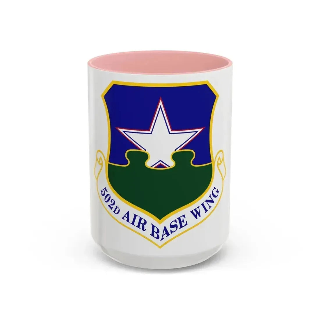 502d Air Base Wing (U.S. Air Force) Accent Coffee Mug 15oz Pink - Go Mug Yourself