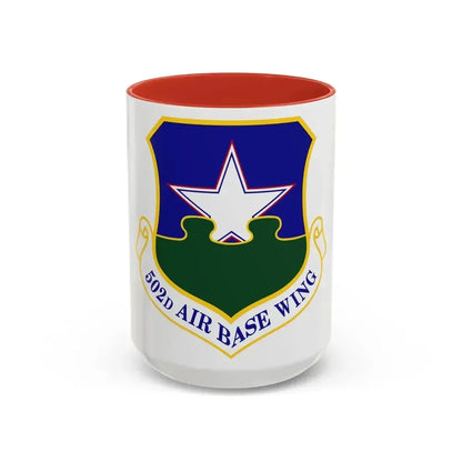 502d Air Base Wing (U.S. Air Force) Accent Coffee Mug 15oz Red - Go Mug Yourself