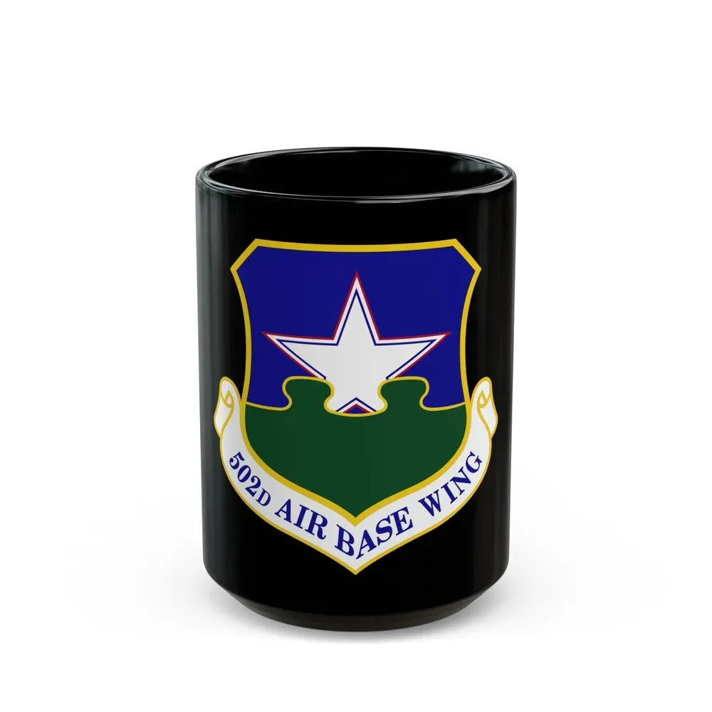 502d Air Base Wing (U.S. Air Force) Black Coffee Mug 15oz - Go Mug Yourself