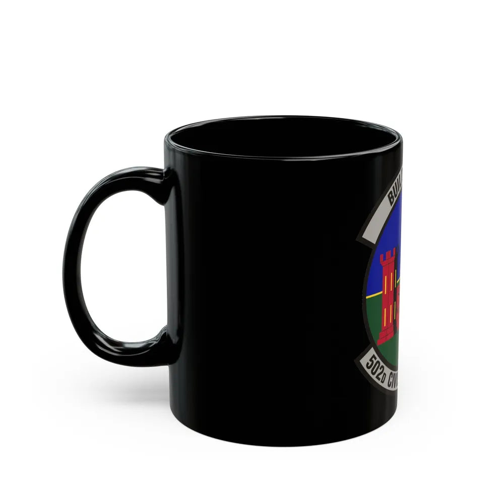 502d Civil Engineer Squadron (U.S. Air Force) Black Coffee Mug-Go Mug Yourself