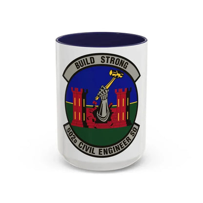 502d Civil Engineer Squadron (U.S. Air Force) Accent Coffee Mug 15oz Navy - Go Mug Yourself