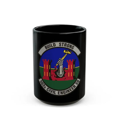 502d Civil Engineer Squadron (U.S. Air Force) Black Coffee Mug 15oz - Go Mug Yourself