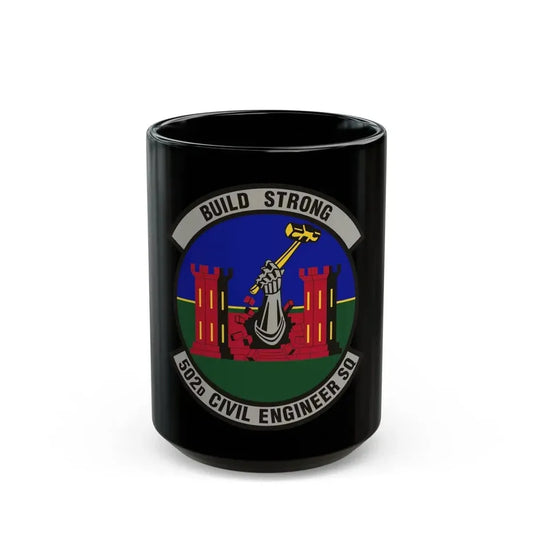 502d Civil Engineer Squadron (U.S. Air Force) Black Coffee Mug 15oz - Go Mug Yourself