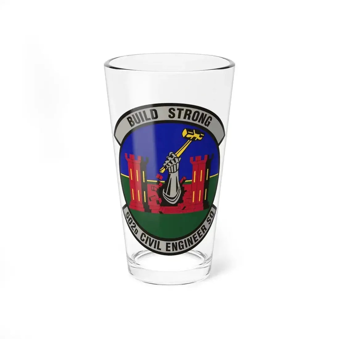 502d Civil Engineer Squadron (U.S. Air Force) Pint Glass 16oz 16oz - Go Mug Yourself