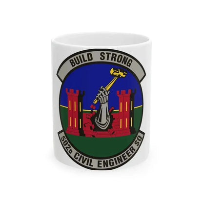 502d Civil Engineer Squadron (U.S. Air Force) White Coffee Mug 11oz - Go Mug Yourself
