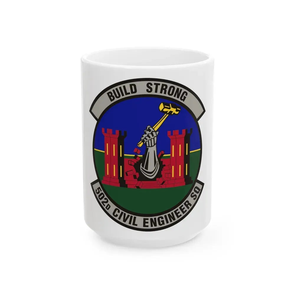 502d Civil Engineer Squadron (U.S. Air Force) White Coffee Mug 15oz - Go Mug Yourself