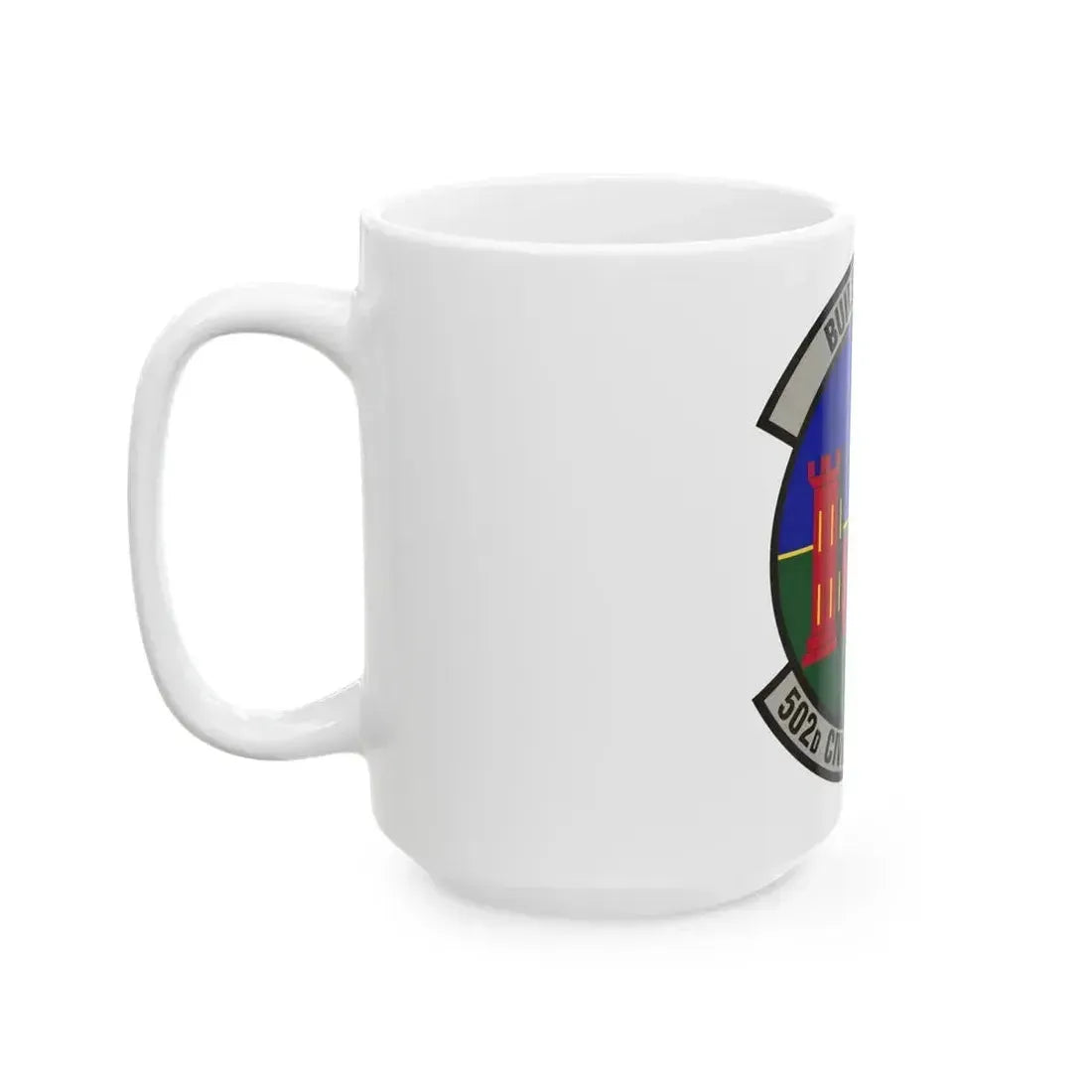 502d Civil Engineer Squadron (U.S. Air Force) White Coffee Mug - Go Mug Yourself