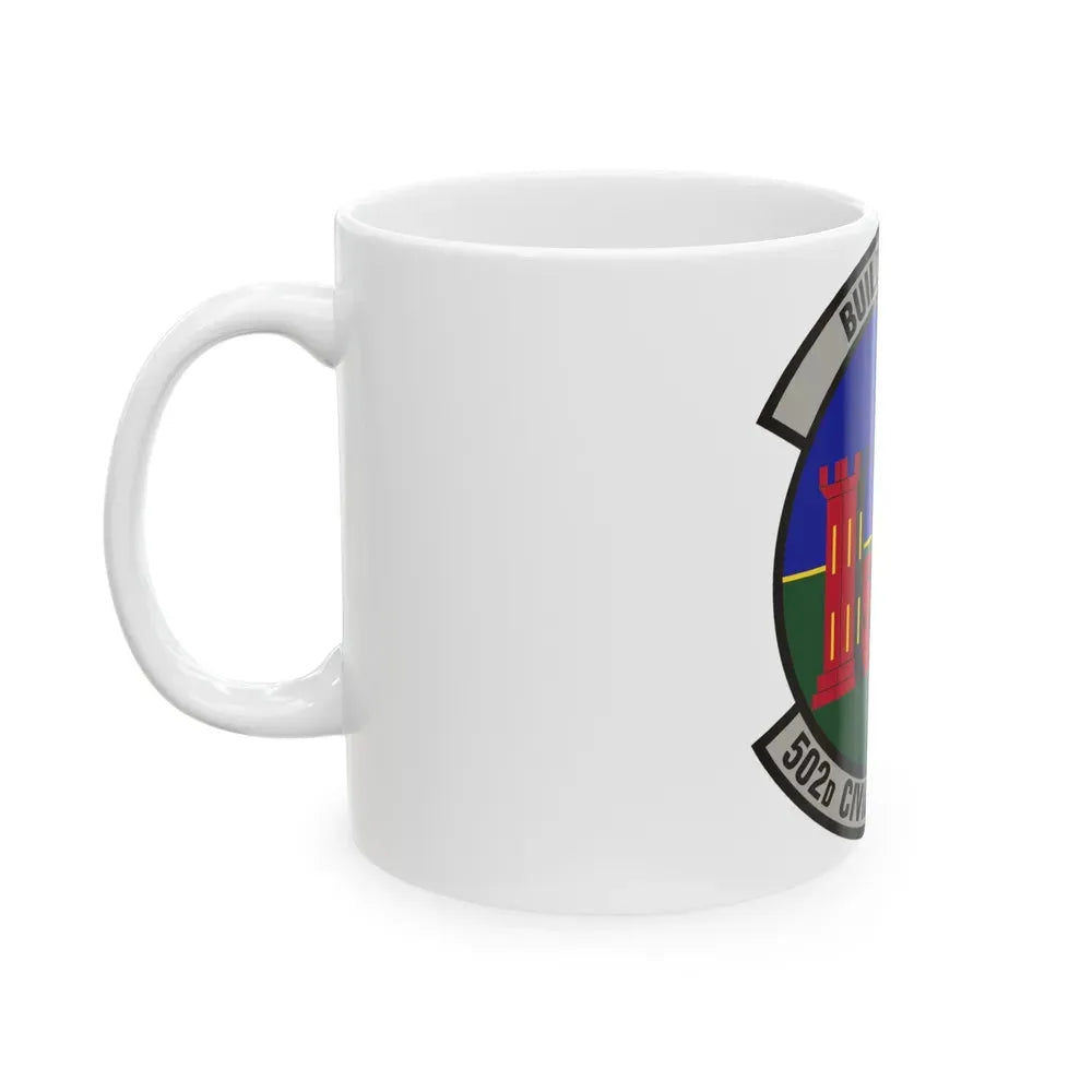 502d Civil Engineer Squadron (U.S. Air Force) White Coffee Mug - Go Mug Yourself