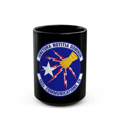 502d Communications Squadron (U.S. Air Force) Black Coffee Mug 15oz - Go Mug Yourself