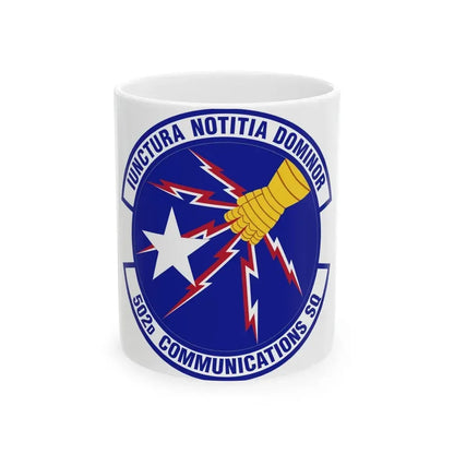 502d Communications Squadron (U.S. Air Force) White Coffee Mug 11oz - Go Mug Yourself