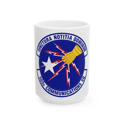 502d Communications Squadron (U.S. Air Force) White Coffee Mug 15oz - Go Mug Yourself
