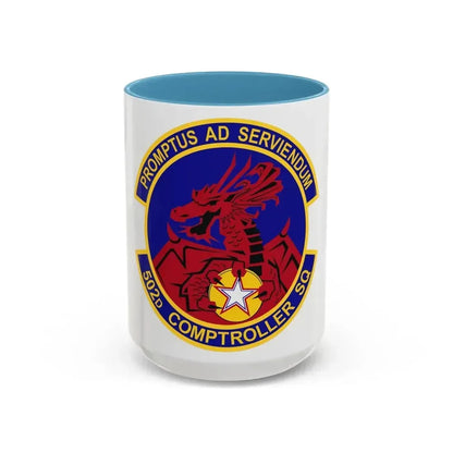 502d Comptroller Squadron (U.S. Air Force) Accent Coffee Mug 15oz Light Blue - Go Mug Yourself
