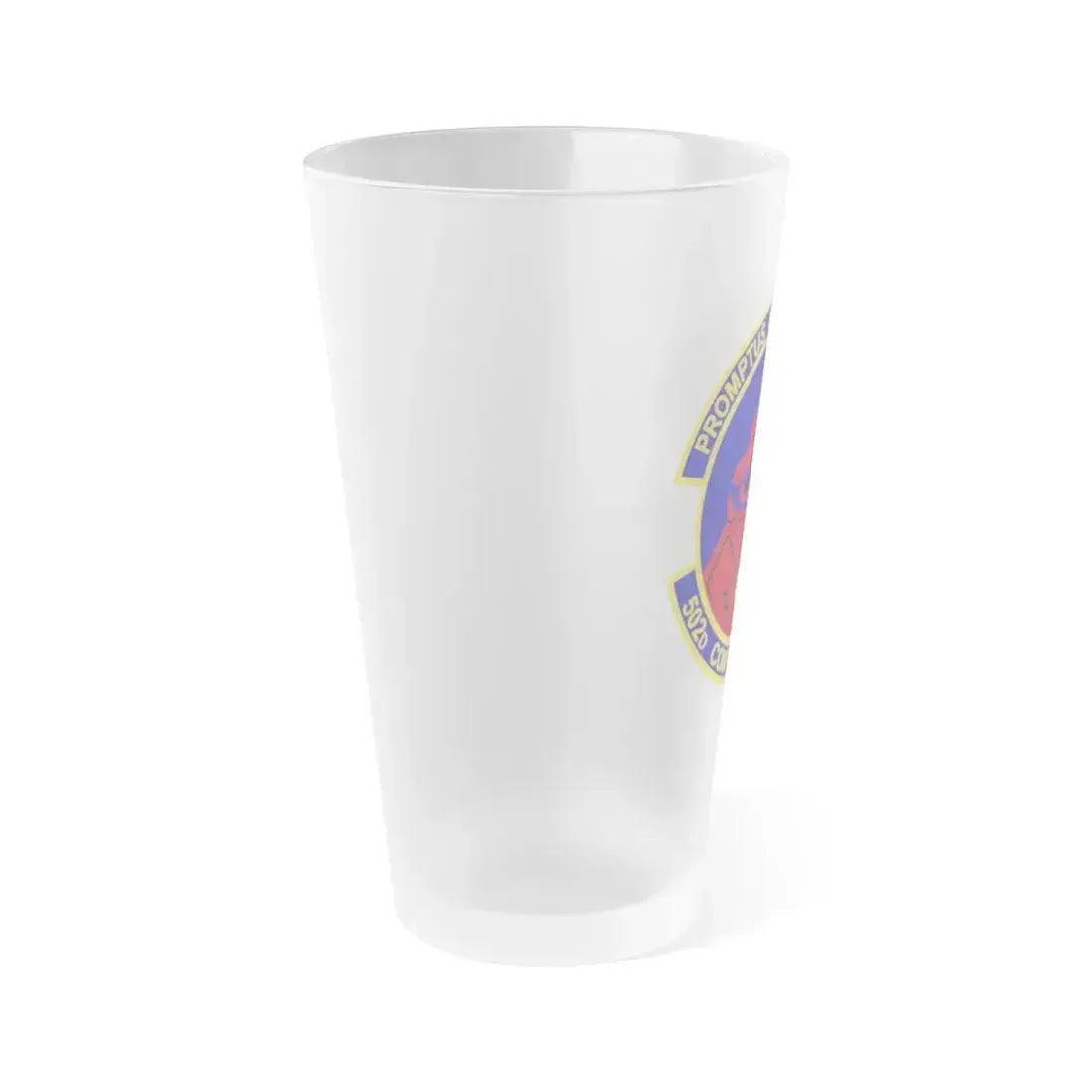 502d Comptroller Squadron (U.S. Air Force) Frosted Pint Glass 16oz - Go Mug Yourself