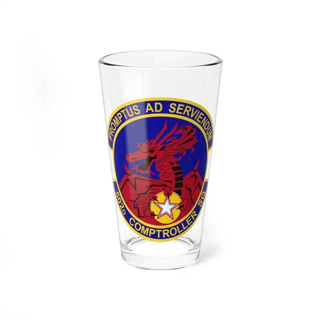 502d Comptroller Squadron (U.S. Air Force) Pint Glass 16oz 16oz - Go Mug Yourself