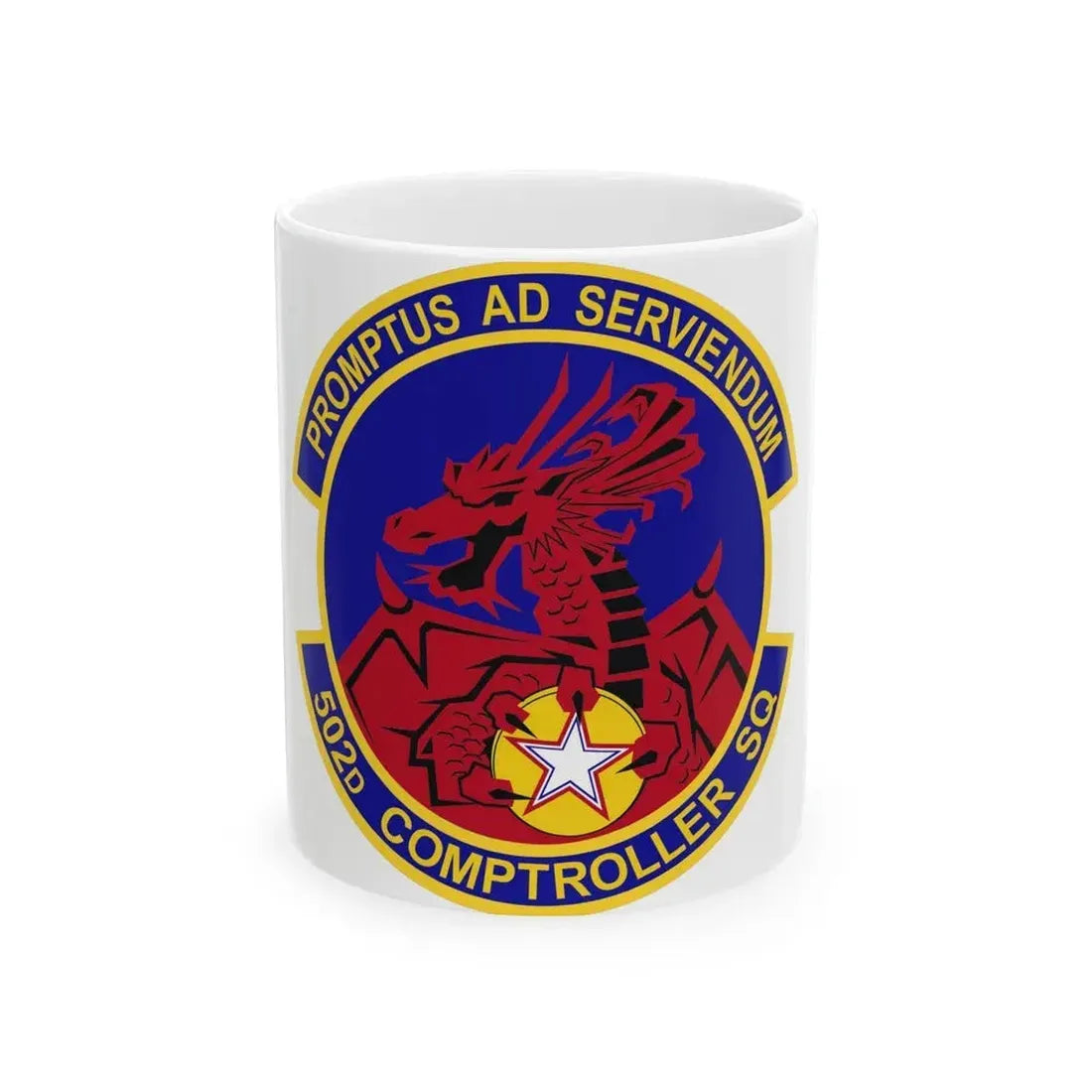502d Comptroller Squadron (U.S. Air Force) White Coffee Mug 11oz - Go Mug Yourself