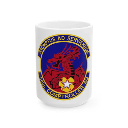 502d Comptroller Squadron (U.S. Air Force) White Coffee Mug 15oz - Go Mug Yourself