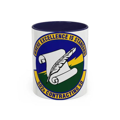 502d Contracting Squadron (U.S. Air Force) Accent Coffee Mug 11oz Navy - Go Mug Yourself