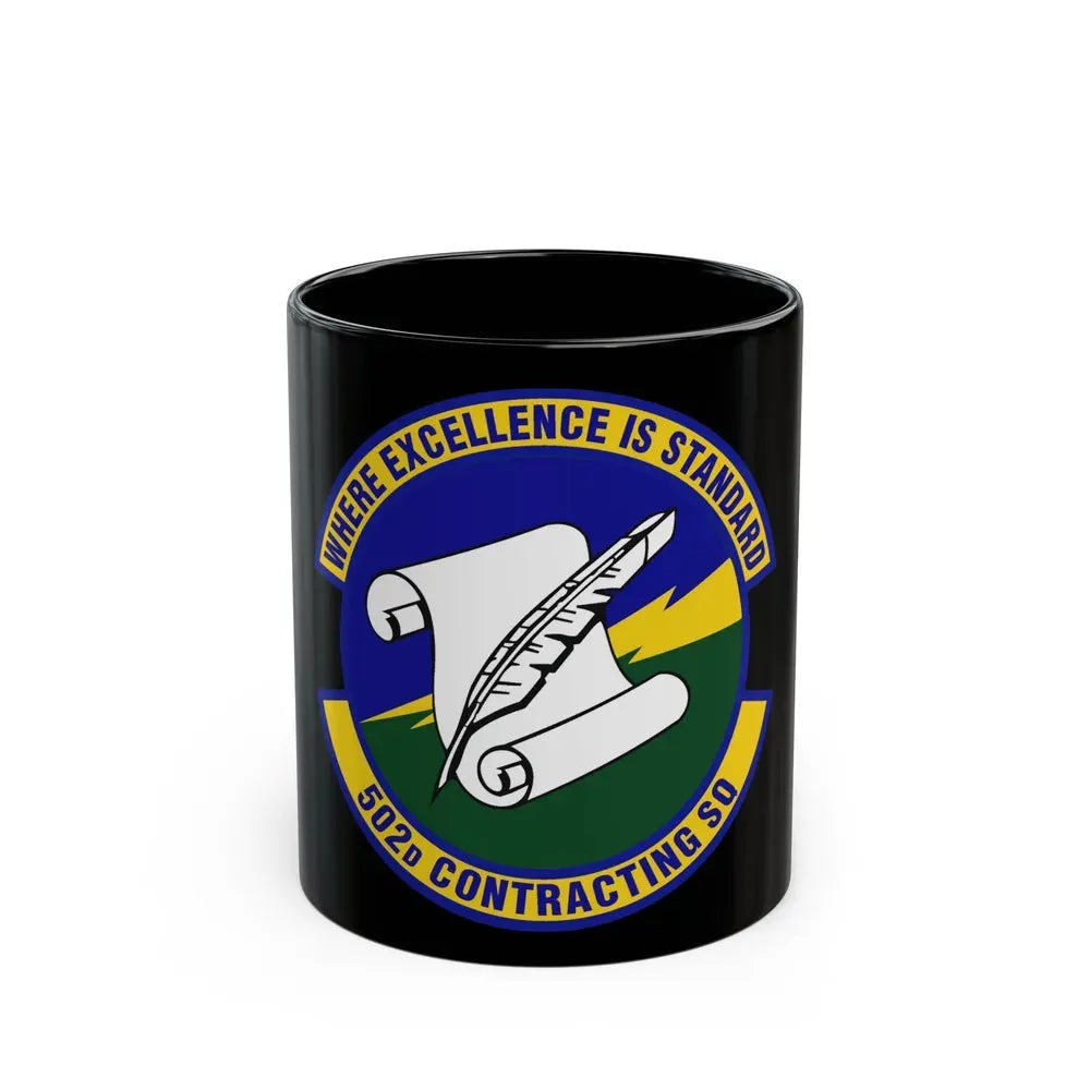 502d Contracting Squadron (U.S. Air Force) Black Coffee Mug 11oz - Go Mug Yourself
