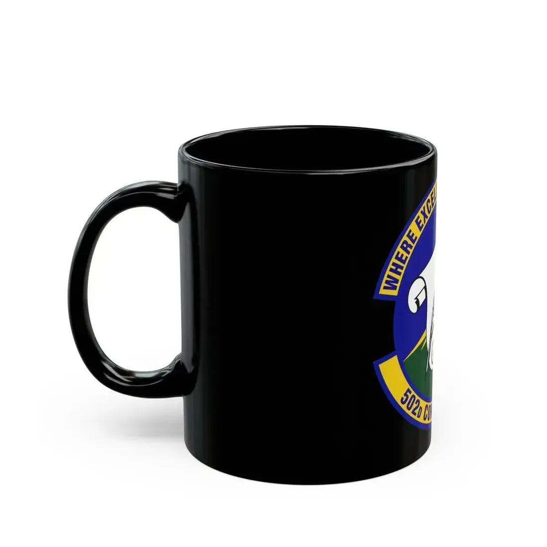 502d Contracting Squadron (U.S. Air Force) Black Coffee Mug - Go Mug Yourself