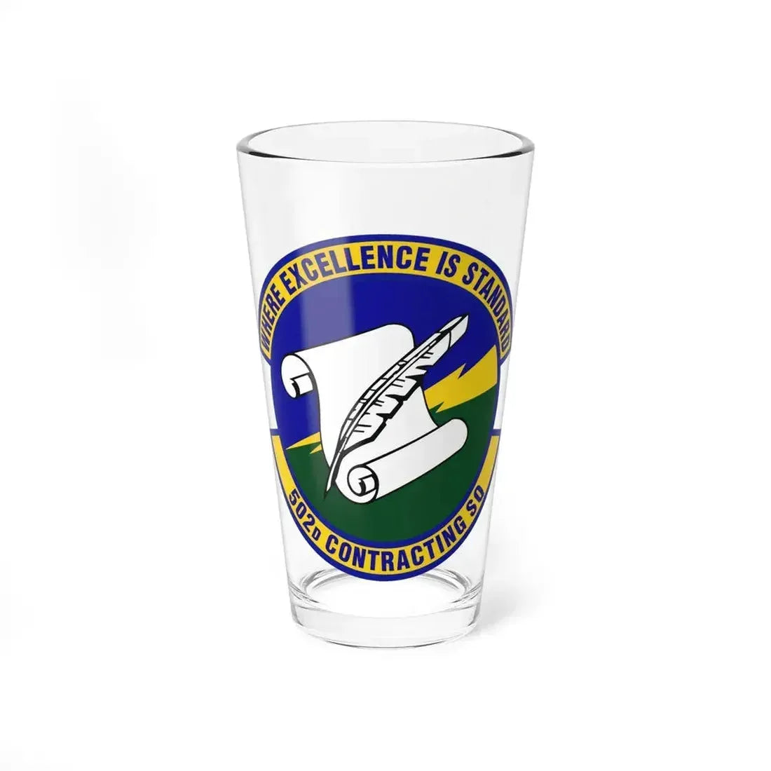 502d Contracting Squadron (U.S. Air Force) Pint Glass 16oz 16oz - Go Mug Yourself