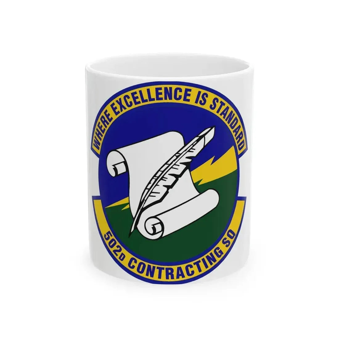 502d Contracting Squadron (U.S. Air Force) White Coffee Mug 11oz - Go Mug Yourself