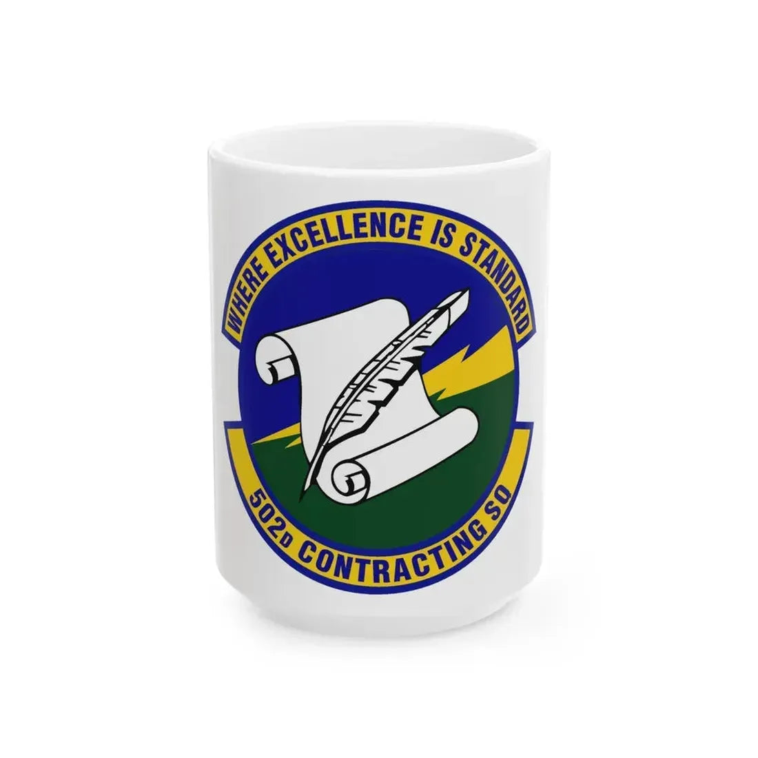 502d Contracting Squadron (U.S. Air Force) White Coffee Mug 15oz - Go Mug Yourself