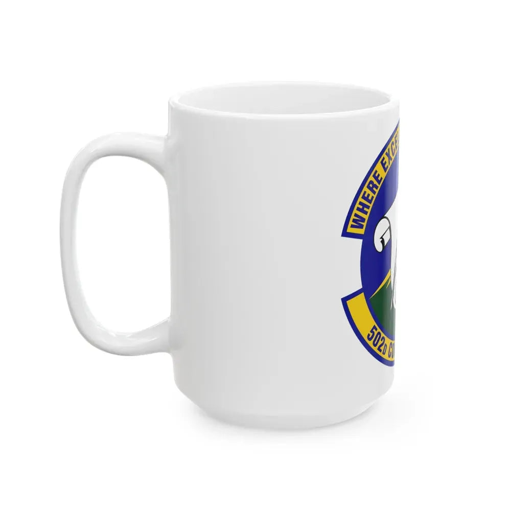 502d Contracting Squadron (U.S. Air Force) White Coffee Mug - Go Mug Yourself
