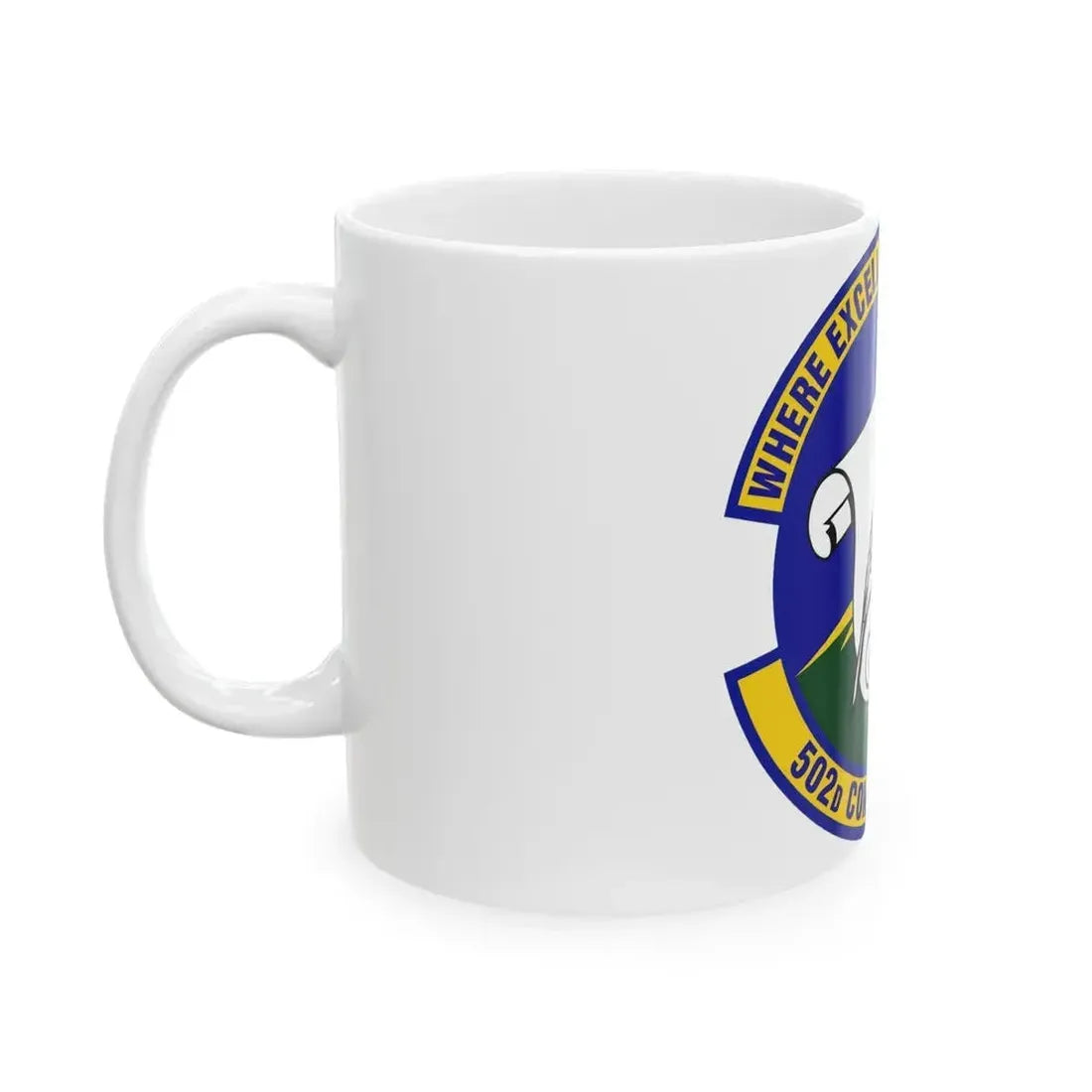 502d Contracting Squadron (U.S. Air Force) White Coffee Mug - Go Mug Yourself