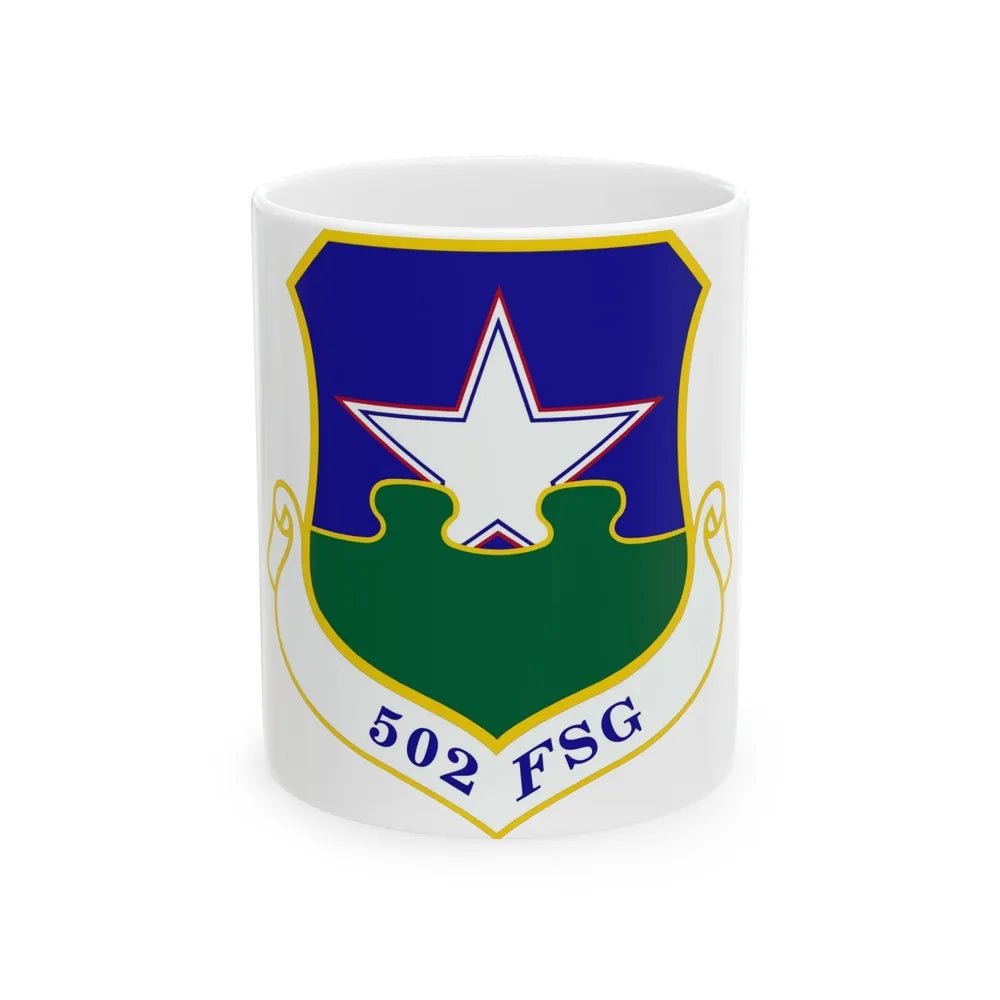 502d Force Support Group (U.S. Air Force) White Coffee Mug-11oz-Go Mug Yourself