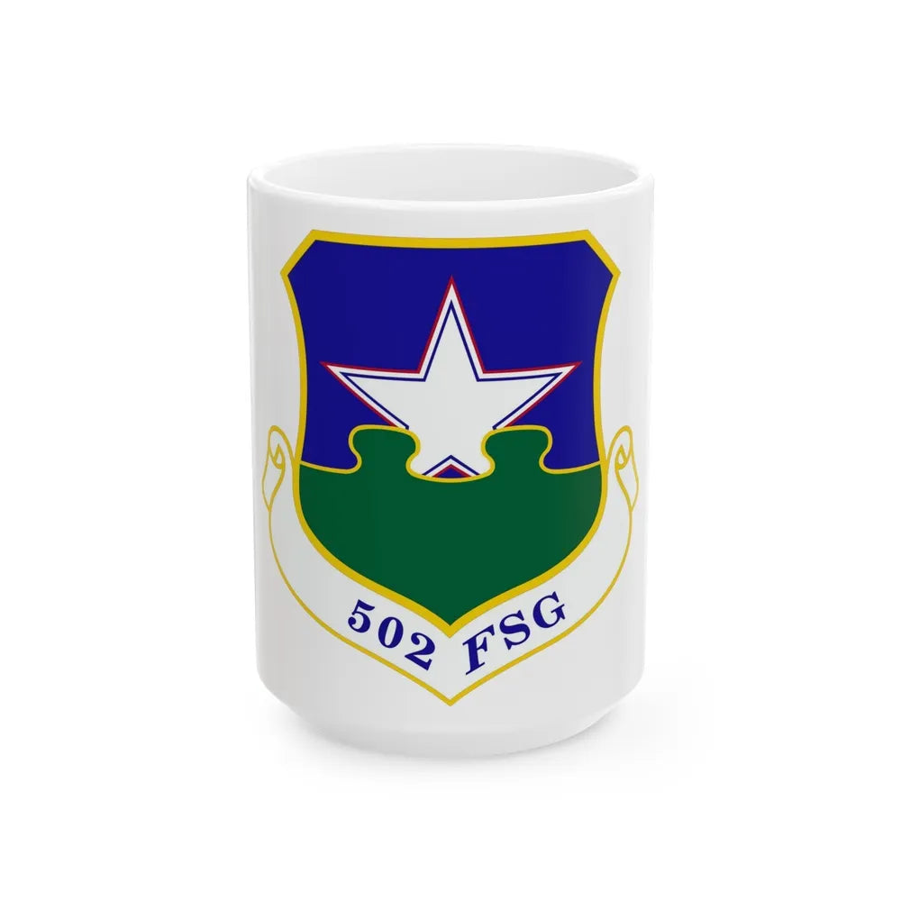 502d Force Support Group (U.S. Air Force) White Coffee Mug-15oz-Go Mug Yourself