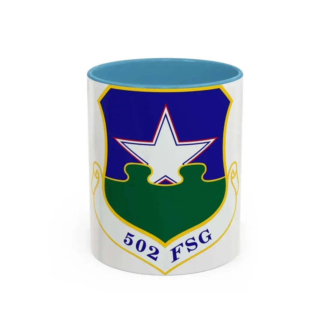 502d Force Support Group (U.S. Air Force) Accent Coffee Mug 11oz Light Blue - Go Mug Yourself