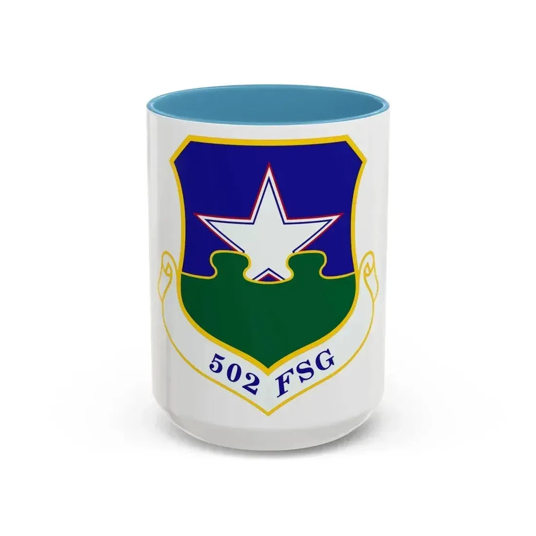 502d Force Support Group (U.S. Air Force) Accent Coffee Mug 15oz Light Blue - Go Mug Yourself