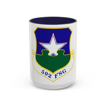 502d Force Support Group (U.S. Air Force) Accent Coffee Mug 15oz Navy - Go Mug Yourself