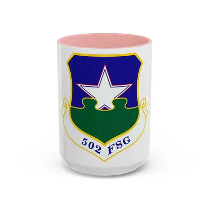 502d Force Support Group (U.S. Air Force) Accent Coffee Mug 15oz Pink - Go Mug Yourself