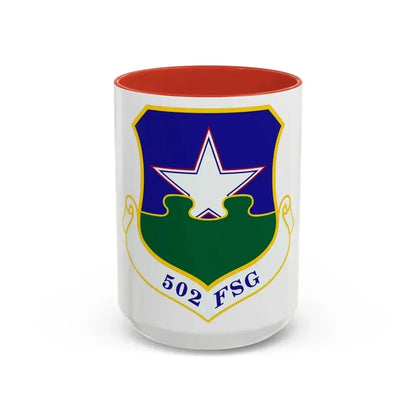 502d Force Support Group (U.S. Air Force) Accent Coffee Mug 15oz Red - Go Mug Yourself