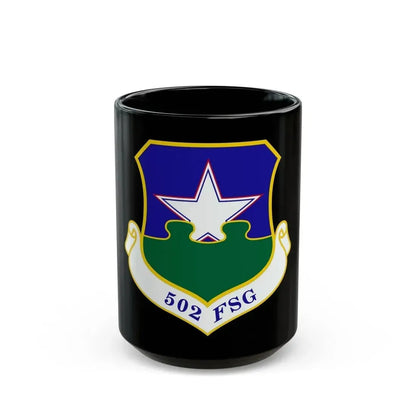 502d Force Support Group (U.S. Air Force) Black Coffee Mug 15oz - Go Mug Yourself