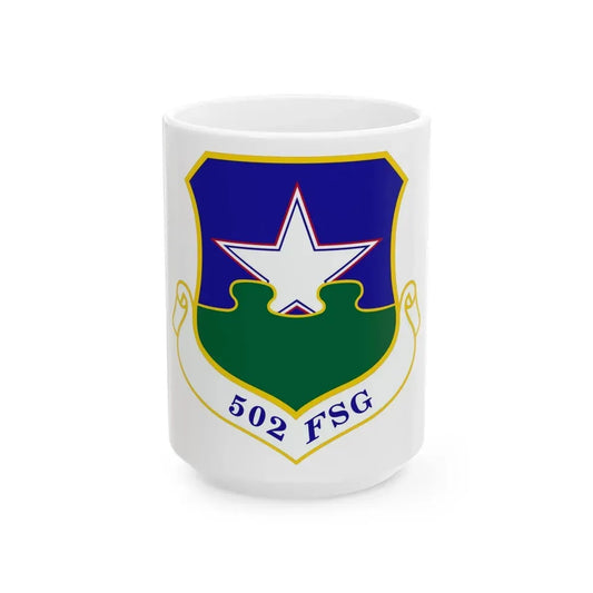 502d Force Support Group (U.S. Air Force) White Coffee Mug 15oz - Go Mug Yourself