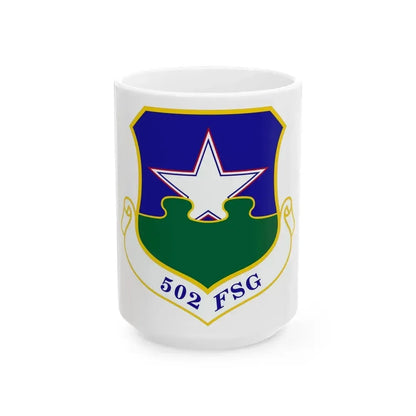 502d Force Support Group (U.S. Air Force) White Coffee Mug 15oz - Go Mug Yourself